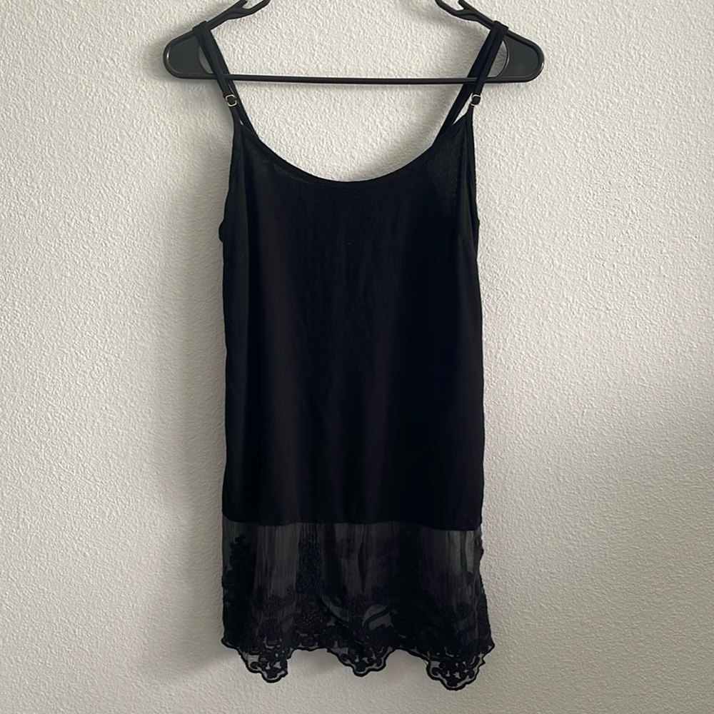 Gypsy 05 100% Silk Mesh Embroidered Tank Top Size XS